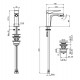 Dibujo técnico grifo mezclador para bidé serie Zeta