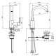 Dibujo Técnico grifo mezclador para lavabo serie Mast