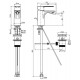 Dibujo Técnico grifo mezclador para bidé serie Mast