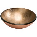 Lavabo de Cristal Redondo Foglio di Rame
