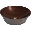 Lavabo de Porcelana Redondo Eleganza Cobre