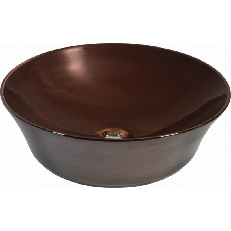 Lavabo de Porcelana Redondo Eleganza Cobre Dune