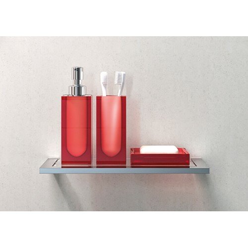 Conjunto de baño de 4 piezas rojo Regia Domovari serie Metropolitan