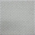 Mosaico Redondo Esmaltado Blanco con Lustre - MALLA