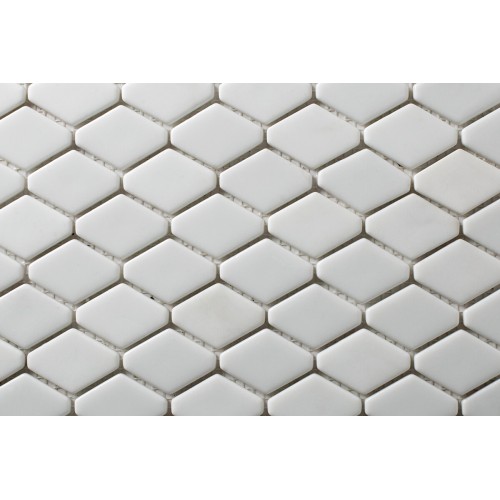 Mosaico Hexagonal Esmaltado Blanco - MALLA