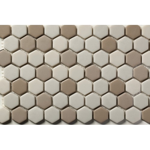 Mosaico Hexagonal Esmaltado Blend 66 - MALLA