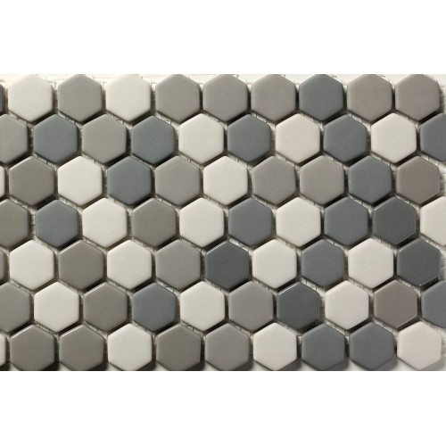 Mosaico Hexagonal Esmaltado Blend 68 - MALLA