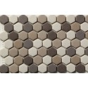 Mosaico Hexagonal Esmaltado Blend 76 - MALLA