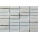 Mosaico Rectangular Blend 3 Engraved Carrara & Glass - MALLA