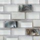 Mosaico Rectangular Carrara & SuperWhite & Mop Abalon - tesela