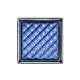 Bloque de vidrio Daredevil Blue 14,6x14,6x8cm - frontal