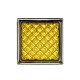 Bloque de vidrio Daredevil Yellow 14,6x14,6x8cm - frontal