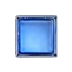 Bloque de vidrio Futuristic Blue 14,6x14,6x8cm - frontal