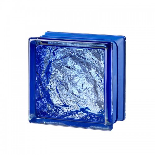 Bloque de vidrio Sophisticated Blue 14,6x14,6x8cm