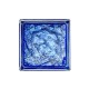 Bloque de vidrio Sophisticated Blue 14,6x14,6x8cm - frontal