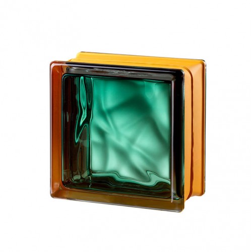 Bloque de vidrio Vegan Emerald 14,6x14,6x8cm