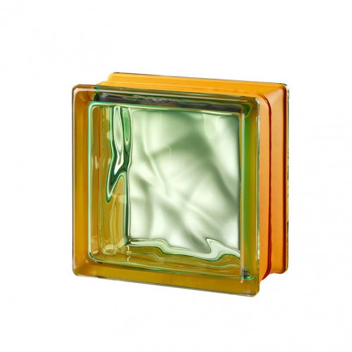 Bloque de vidrio Vegan Green 14,6x14,6x8cm