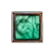 Bloque de vidrio Vegan Emerald 14,6x14,6x8cm - frontal