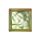 Bloque de vidrio Vegan Green 14,6x14,6x8cm - frontal