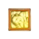 Bloque de vidrio Vegan Yellow 14,6x14,6x8cm - frontal