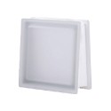 Bloque de vidrio Trapezoidal Satinado 2 lados Neutro 30x30x8/13cm