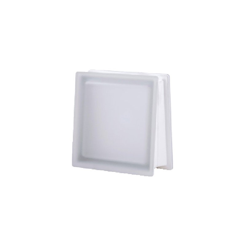 Bloque de vidrio Trapezoidal Satinado Neutro 30x30x8/13cm