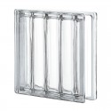 Bloque de vidrio Dórico Líneas Paralelas Transparente 19x19x8cm