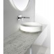 Mueble de baño Naxani serie Arnim Mármol Carrara detalle lavabo 1
