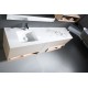 Mueble de baño Naxani serie Boxy arena satinado detalle lavabo