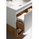 Mueble de baño Naxani serie Boxy blanco satinado detalle cajón