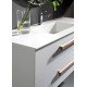 Mueble de baño Naxani serie Elem Blanco Satinado detalle lavabo