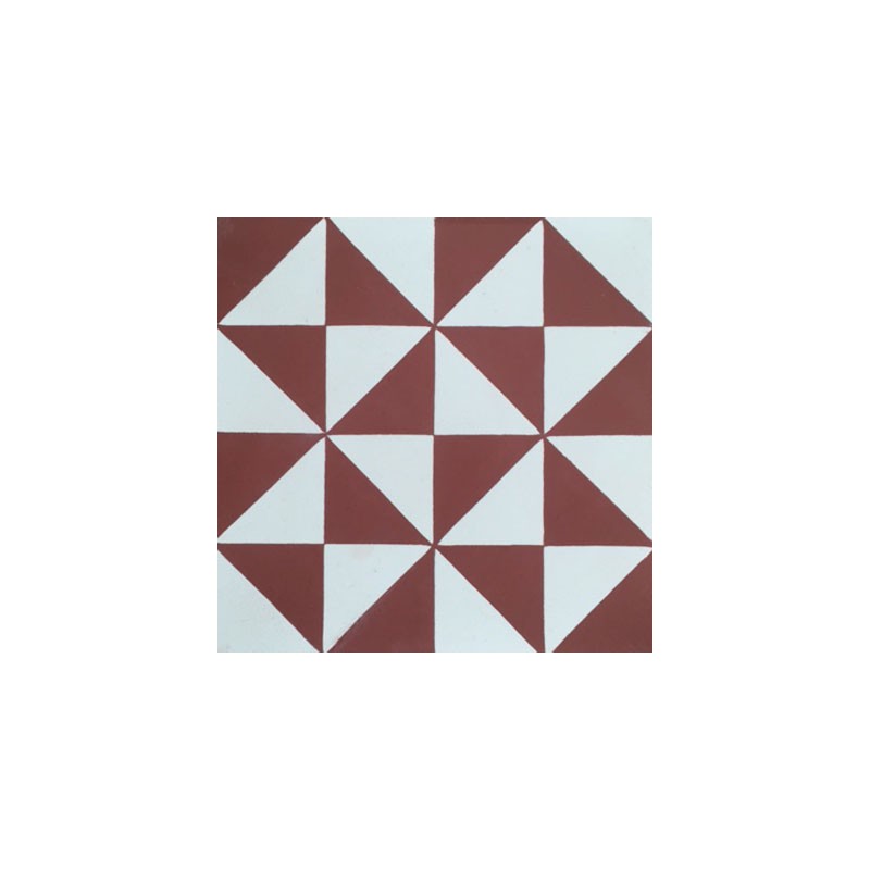 Baldosa Hidráulica Victoriana Nº 5 rojo