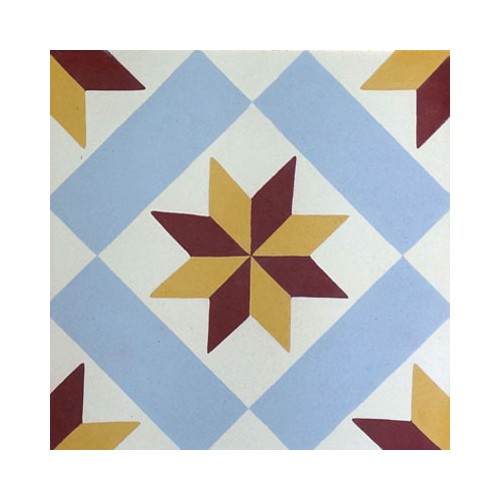 Baldosa Hidráulica 20x20x1,8cm Victoriana Nº 250 - 1m2