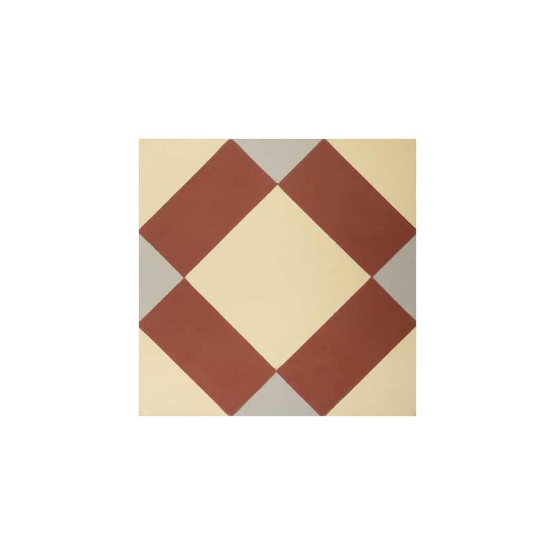 Baldosa Hidráulica 20x20x1,8cm Victoriana Nº 62