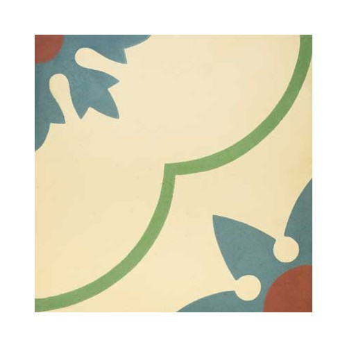 Baldosa Hidráulica 20x20x1,8cm Victoriana Nº 102 - 1m2