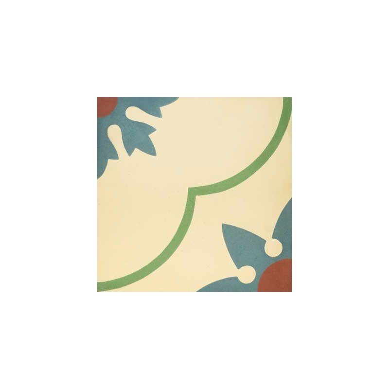 Baldosa Hidráulica 20x20x1,8cm Victoriana Nº 102