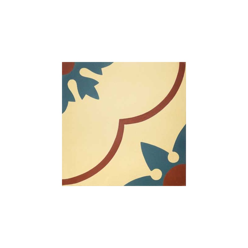 Baldosa Hidráulica 20x20x1,8cm Victoriana Nº 102.1