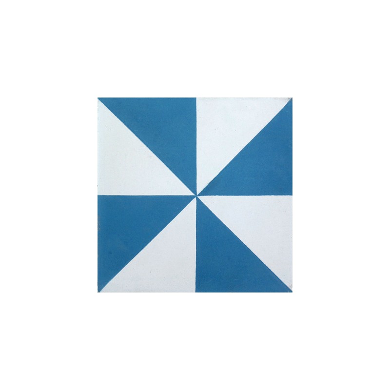 Baldosa Hidráulica 20x20x1,8cm Victoriana Nº 107 azul