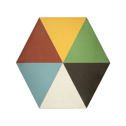 Baldosa Hidráulica 20x11,5cm Hexagonal Nº 1010 - 1m2