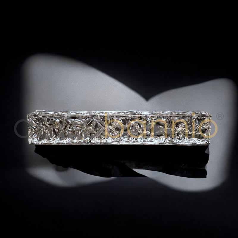 Ladrillo de vidrio macizo lingotto Foglio neutro 30x5x4.2cm Design