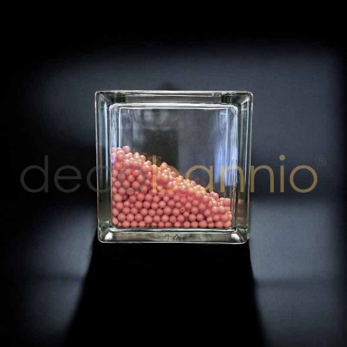 Pavés rellenable liso transparente neutro 14,6x14,6x8cm