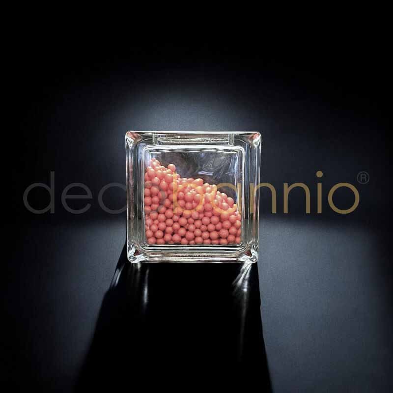 Pavés rellenable ondulado transparente neutro 11,5x11,5x8cm