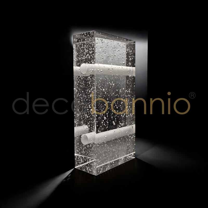 Ladrillo de vidrio rectangular recto Bolla sicura lateral neutro 20x10x5cm Design