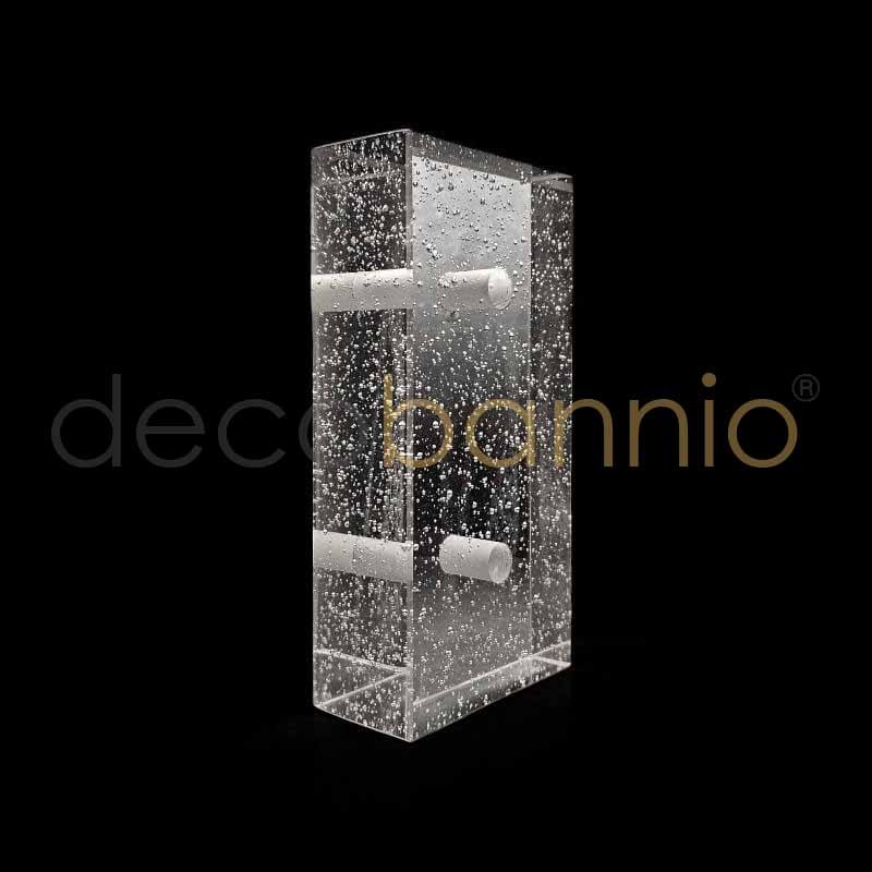 Ladrillo de vidrio rectangular recto Bolla sicura frontal neutro 20x10x5cm Design