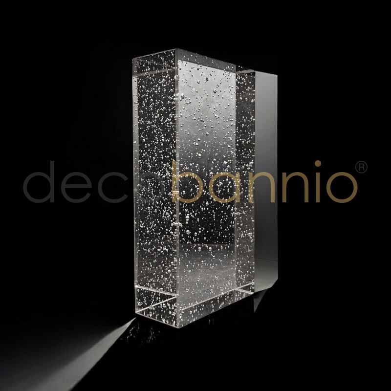 Ladrillo de vidrio rectangular recto Bolla neutro 20x10x5cm Design