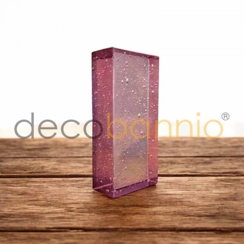 Ladrillo de vidrio rectangular recto Bolla pastello 20x10x5cm Design