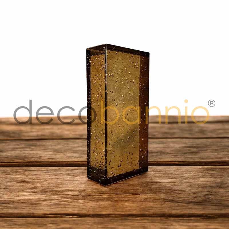 Ladrillo de vidrio rectangular recto Bolla caramella 20x10x5cm Design