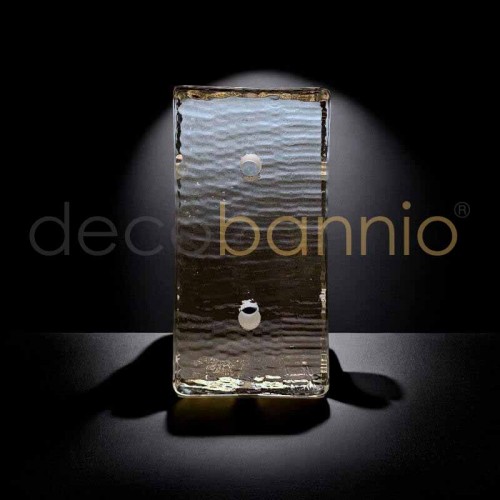 Ladrillo de vidrio rectangular curvo Breza sicura F neutro 20x10x5cm Design