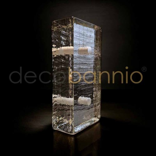 Ladrillo de vidrio rectangular curvo Celula sicura F neutro 20x10x5cm Design