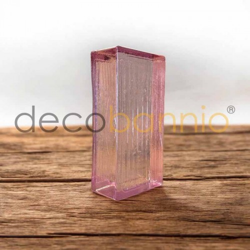 Ladrillo de vidrio rectangular curvo line pastello 20x10x5cm Design